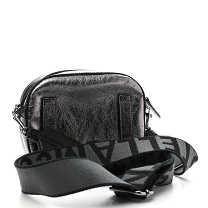 Stella McCartney Metallic Eco Alter Nappa Perforated Logo Convertible Belt Bag Silver 3 of 8