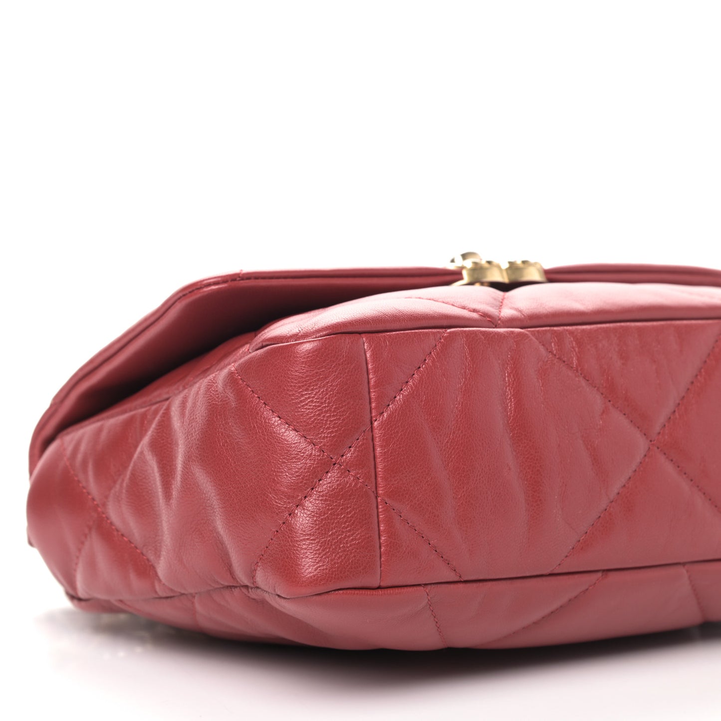 Goatskin Quilted Medium Chanel 19 Flap Red