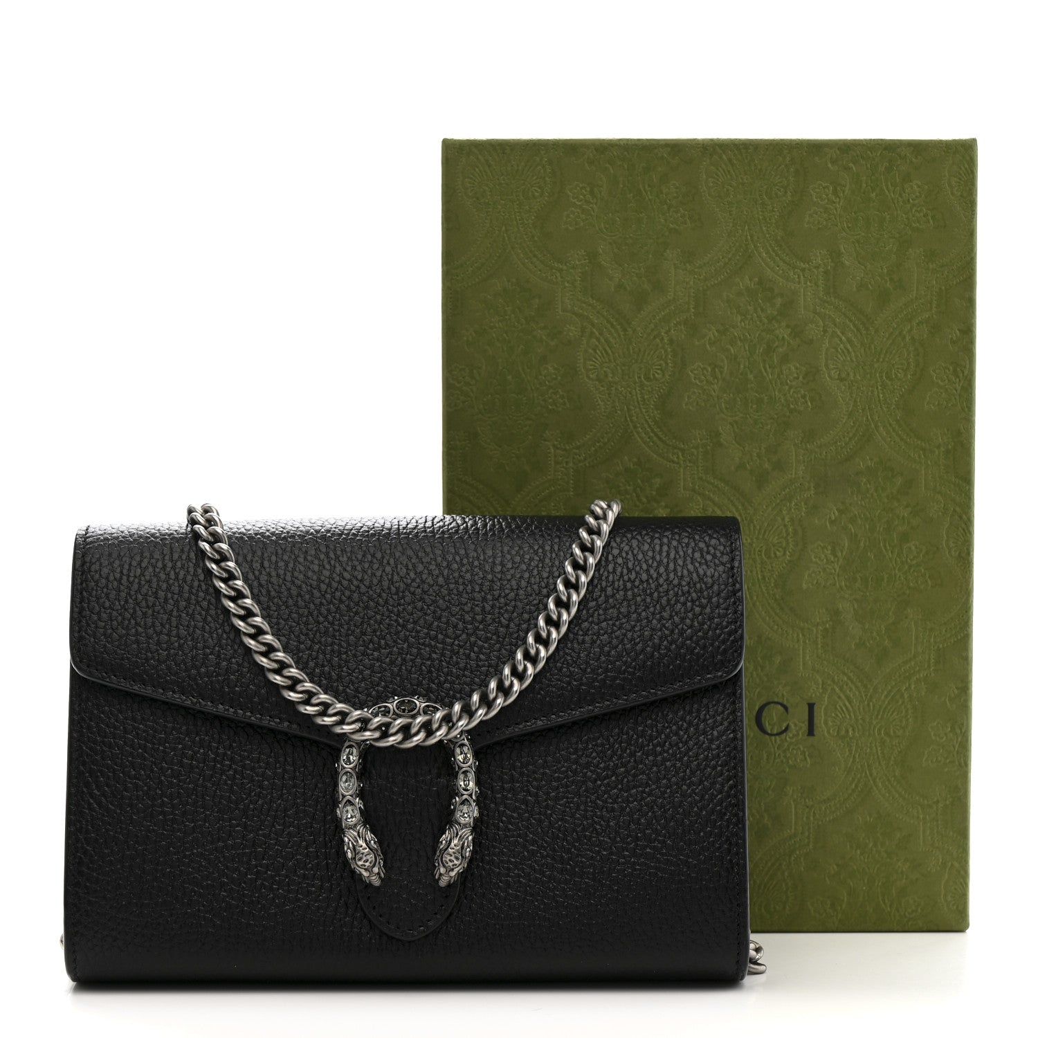 Gucci Calfskin Mini Dionysus Chain Wallet Black 13 of 13