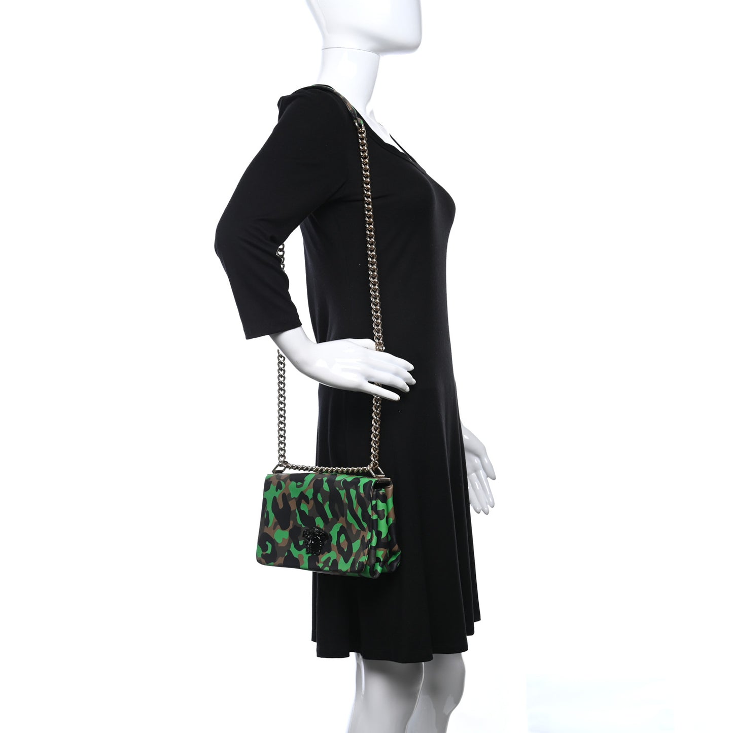 Nappa Camouflage Print Palazzo Shoulder Bag Multicolor