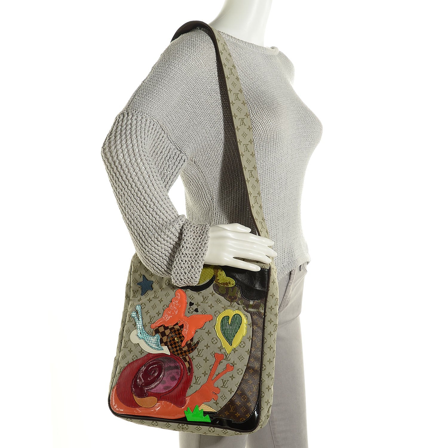 Louis Vuitton Mini Monogram Patchwork Conte De Fees Besace Kaki 2 of 7