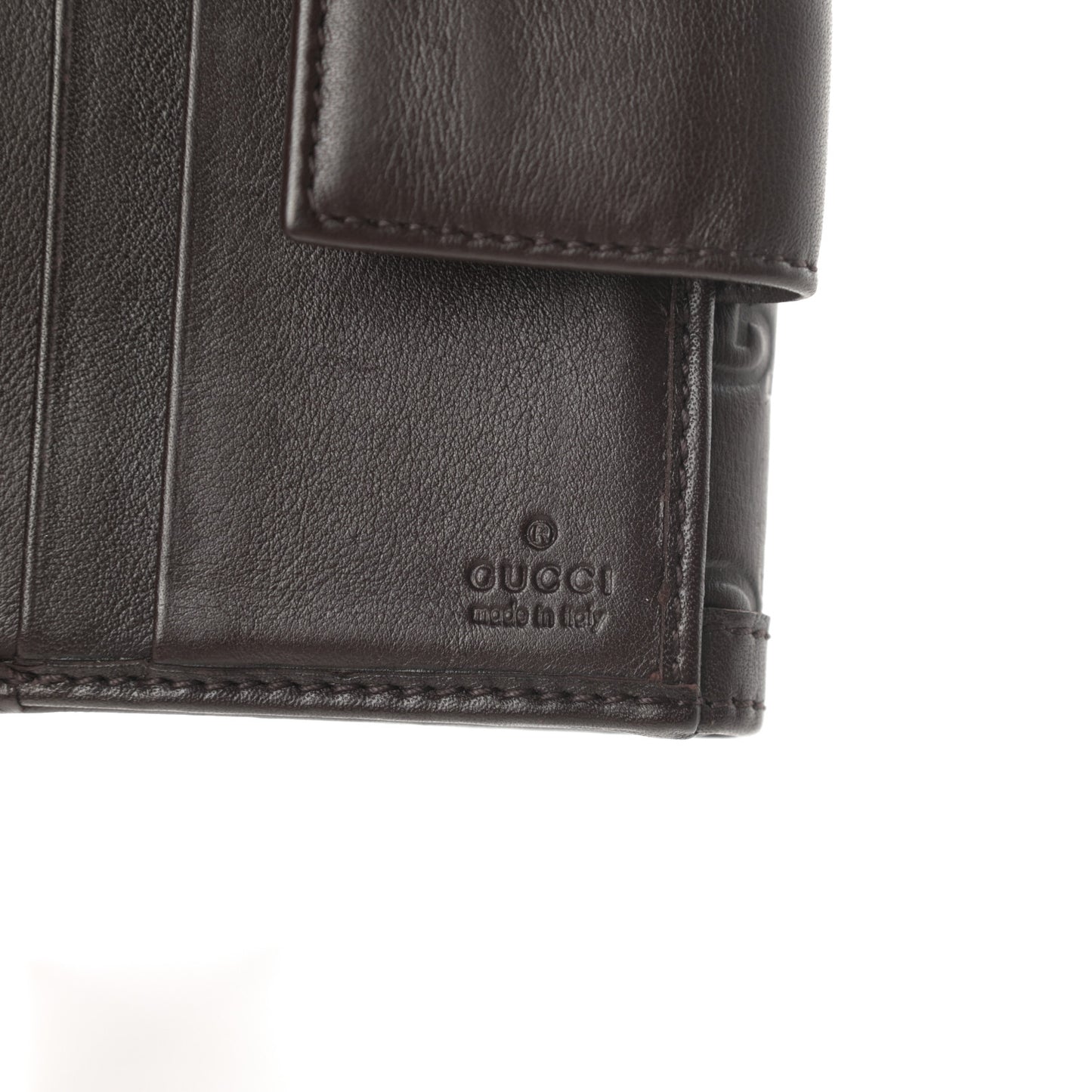 Guccissima Sukey French Flap Wallet Chocolate