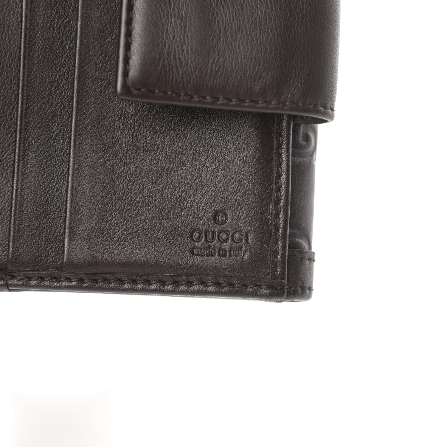 Gucci Guccissima Sukey French Flap Wallet Chocolate 7 of 10