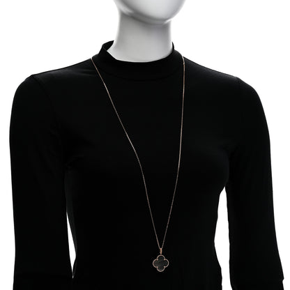 Van Cleef & Arpels 18K Rose Gold Gray Mother of Pearl Magic Alhambra Long Necklace 2 of 6