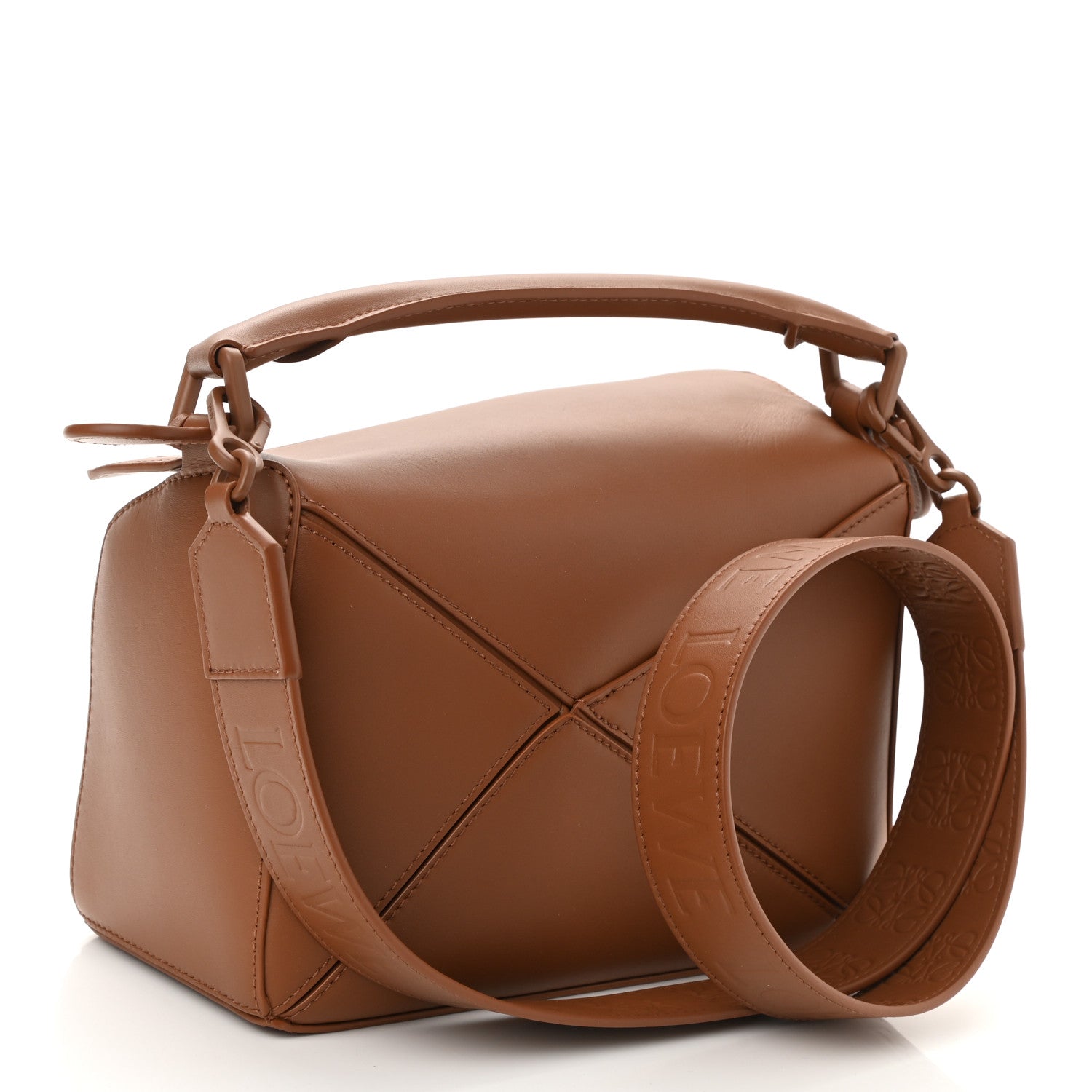 Loewe Satin Calfskin Small Puzzle Bag Pecan 2 of 6