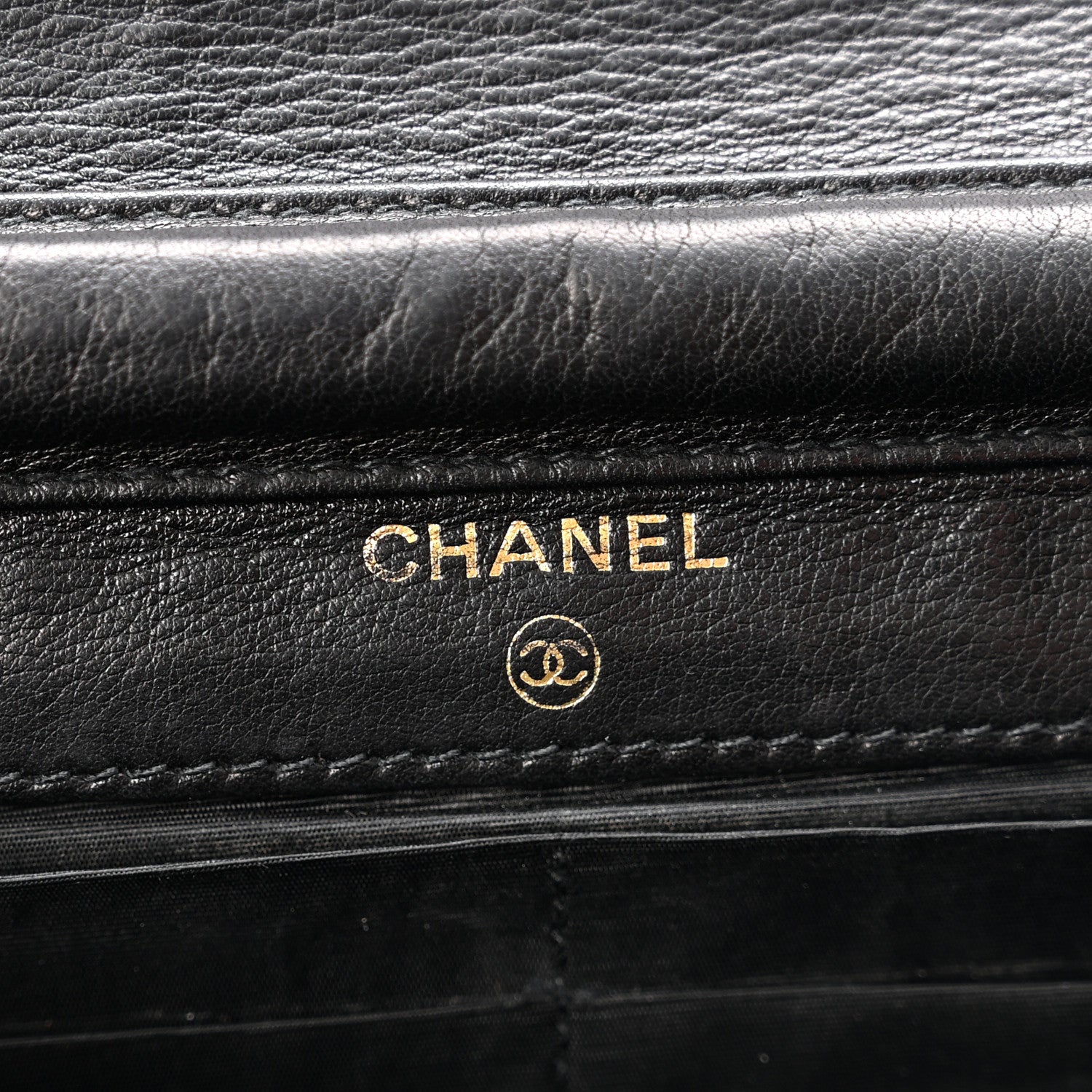 Chanel Lambskin Timeless CC Wallet On Chain WOC Black 6 of 11