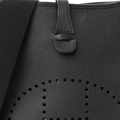 Hermes Taurillon Clemence Evelyne III PM Black 8 of 12