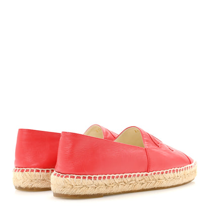 Chanel Lambskin CC Espadrilles 38 Red 5 of 9
