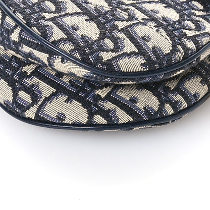 Christian Dior Oblique Mini Saddle Bag Blue 9 of 10