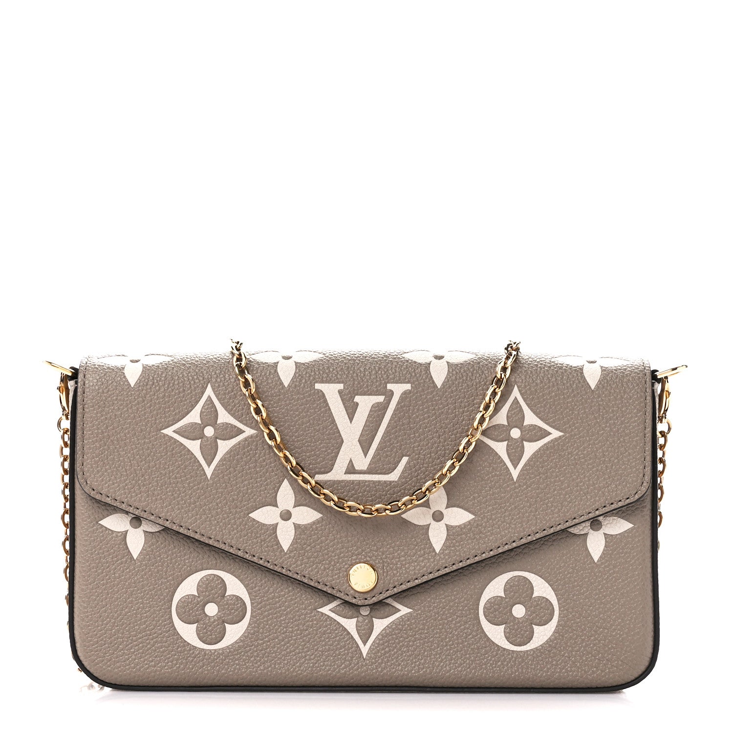 Louis Vuitton Empreinte Monogram Giant Felicie Pochette Tourterelle Creme 3 of 14
