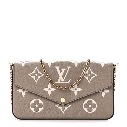 Louis Vuitton Empreinte Monogram Giant Felicie Pochette Tourterelle Creme 3 of 14