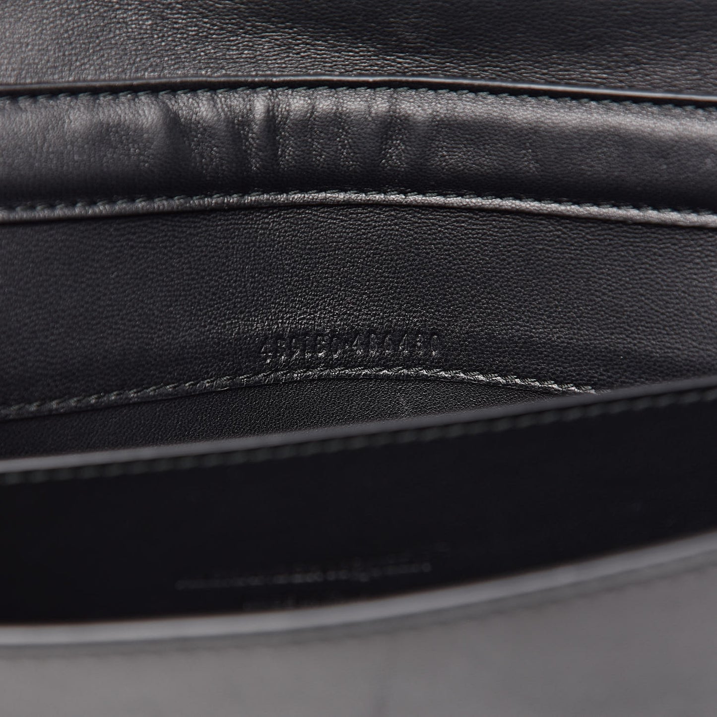 Calfskin Studded Insignia Pouch Black