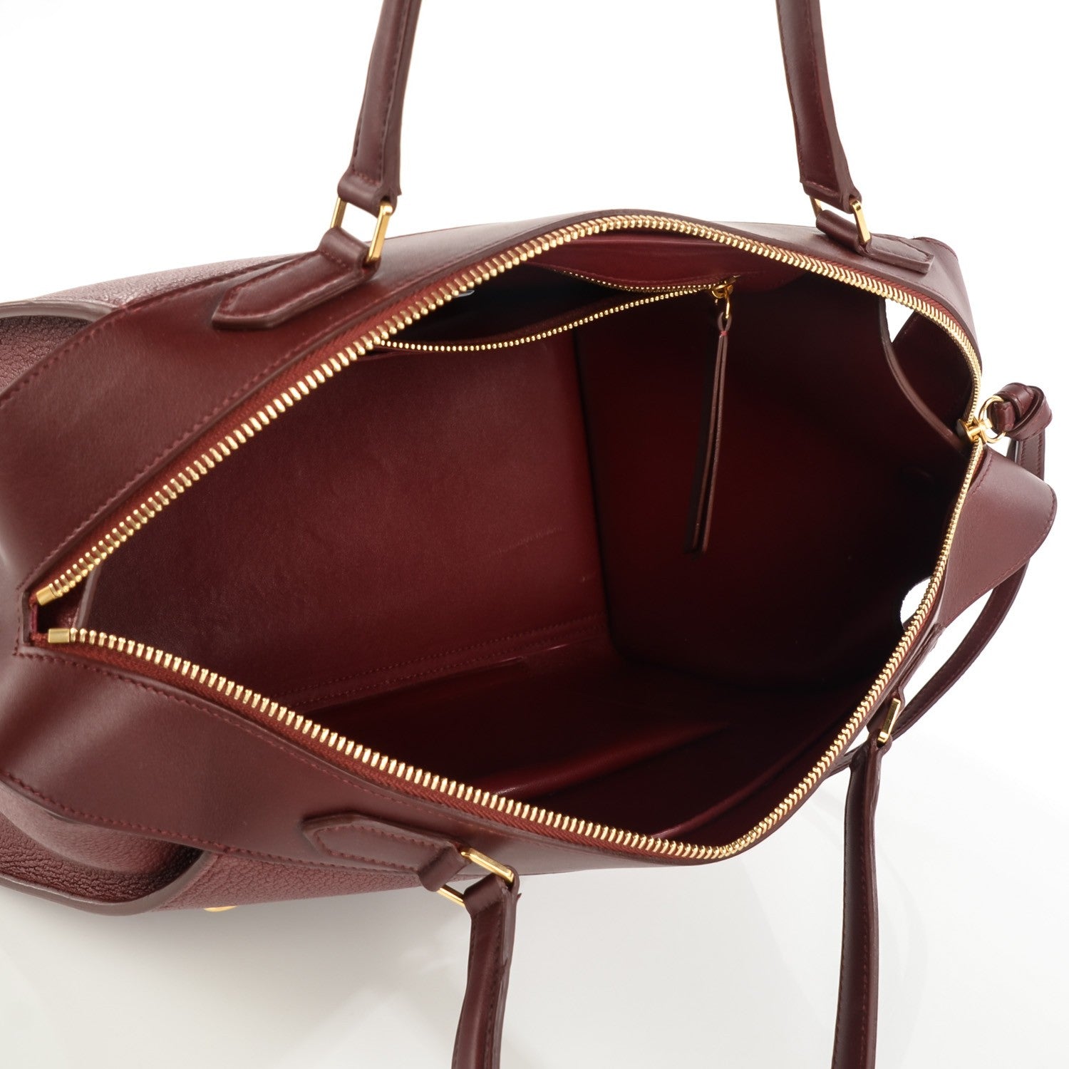Celine Goatskin Smooth Calfskin Small Ring Bag Dark Ruby 5 of 9