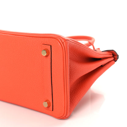 Hermes Togo Birkin 25 Orange Poppy 9 of 9