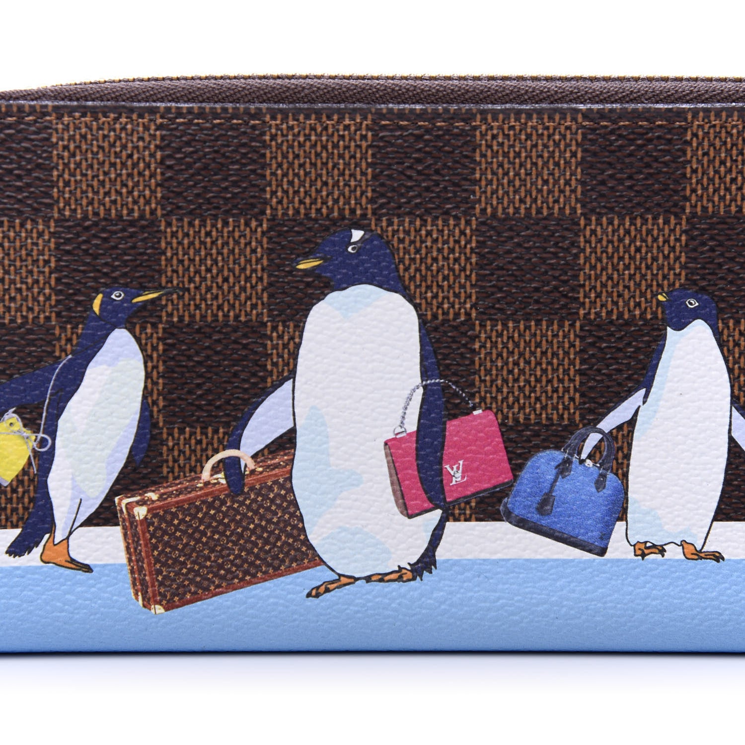 Louis Vuitton Damier Ebene 2017 Christmas Animation Clemence Wallet 8 of 8