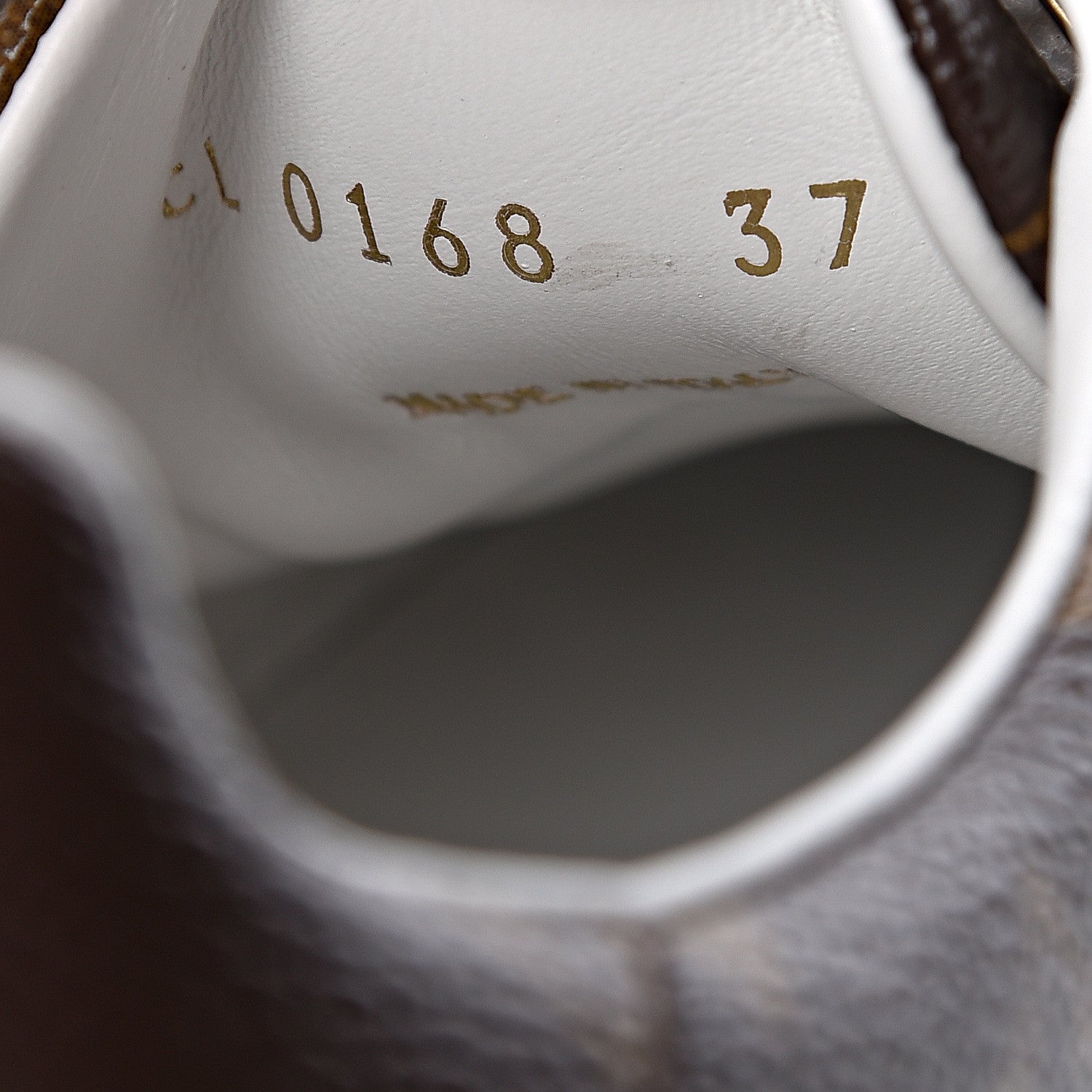 Louis Vuitton Calfskin Monogram LV Black Heart Sneakers 37 Cacao 7 of 11