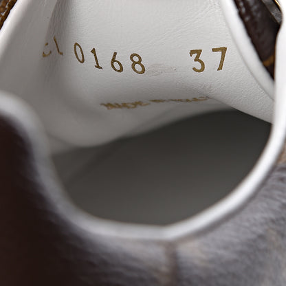 Louis Vuitton Calfskin Monogram LV Black Heart Sneakers 37 Cacao 7 of 11