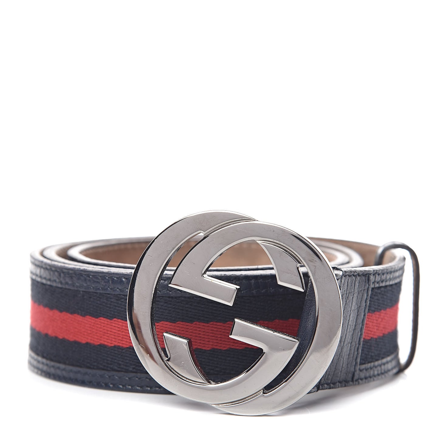 Calfskin Web Interlocking G Belt 95 38 Navy