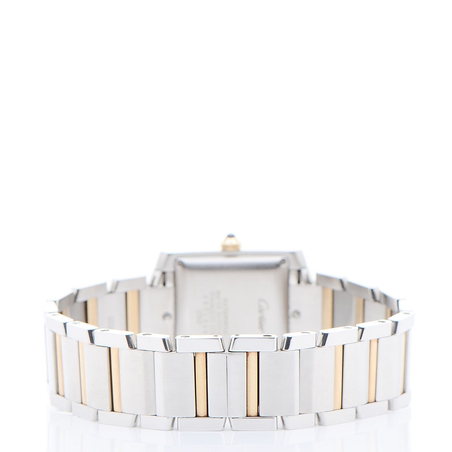 Stainless Steel 18K Yellow Gold 28mm Tank Francaise Automatic Watch