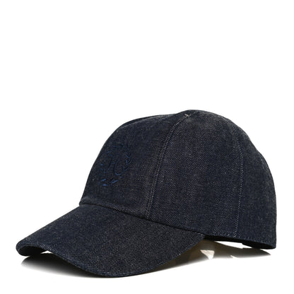 Hermes Cotton Davis H Primavera Cap 56 Indigo 1 of 7