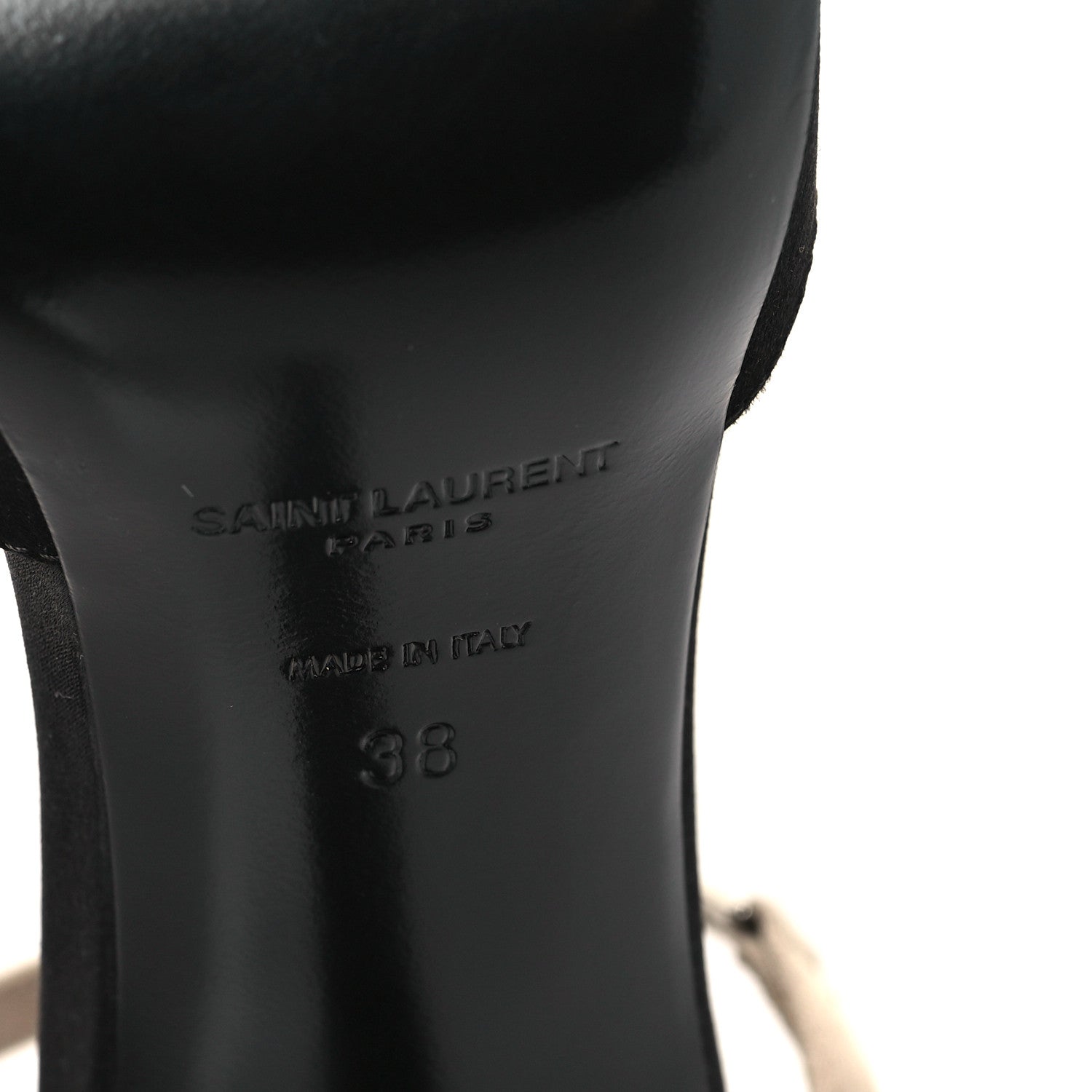 Saint Laurent Satin Nappa Killer 90mm Mules 38 Black Partridge Pink 7 of 9