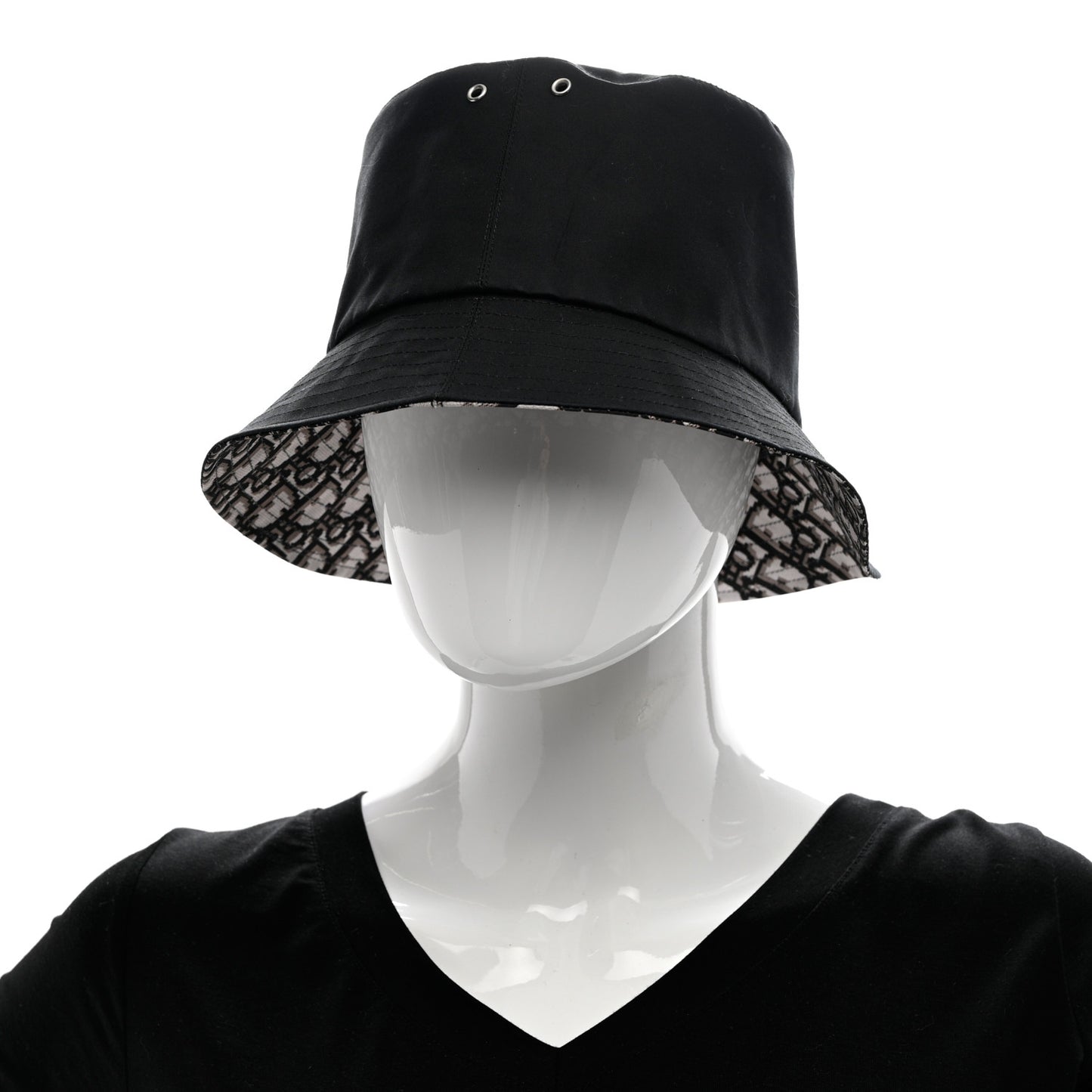 Oblique Reversible Teddy-D Brim Bucket Hat 58 Black