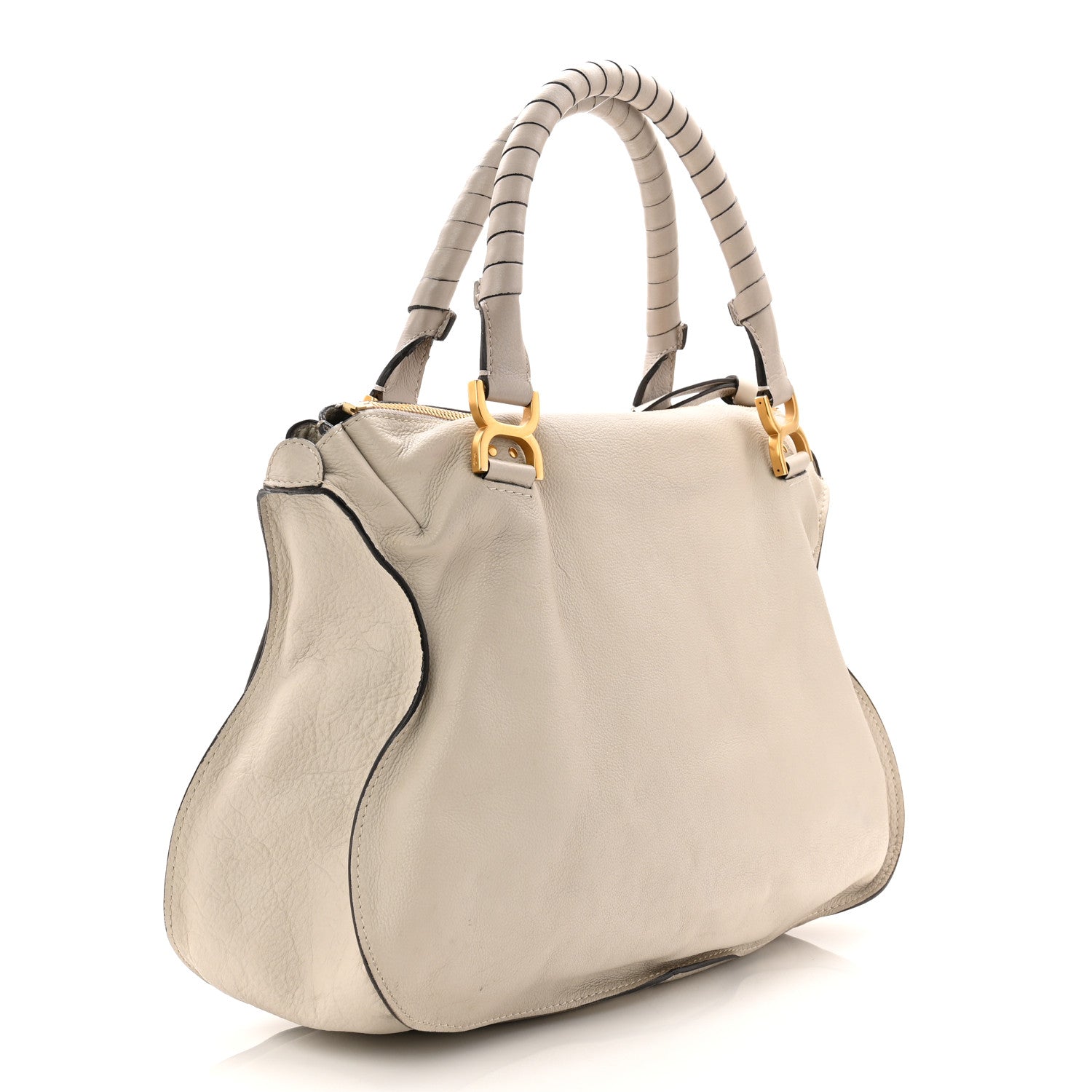 Chloe Calfskin Large Marcie Satchel Dove 3 of 11