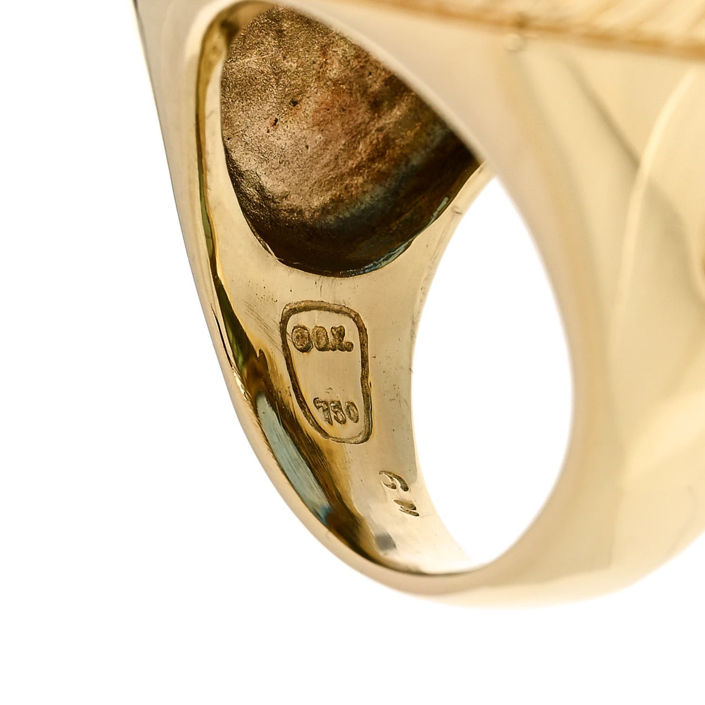 18K Yellow Gold Blue Sapphire Blue Topaz Albion Ring 54 7