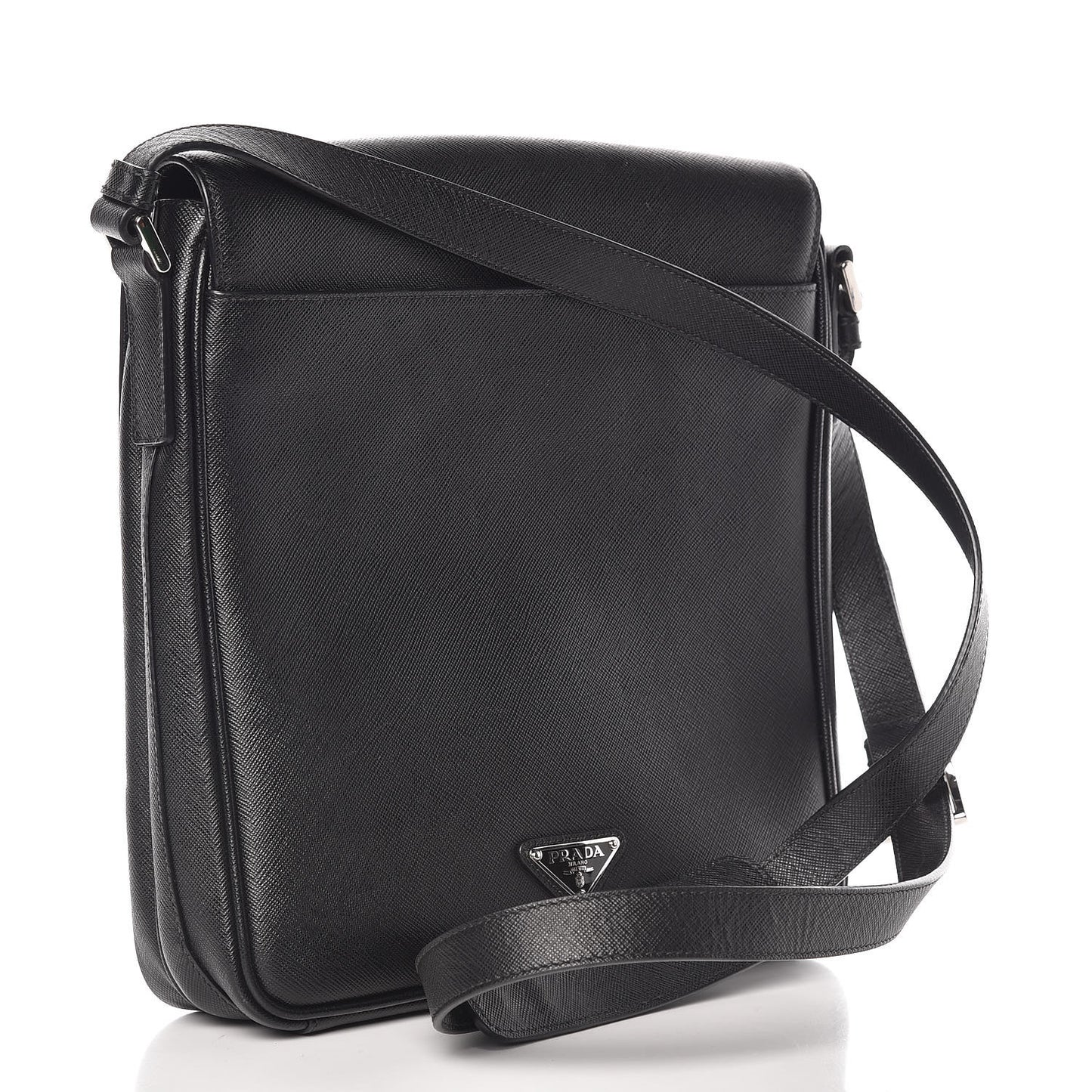 Saffiano Messenger Satchel Black