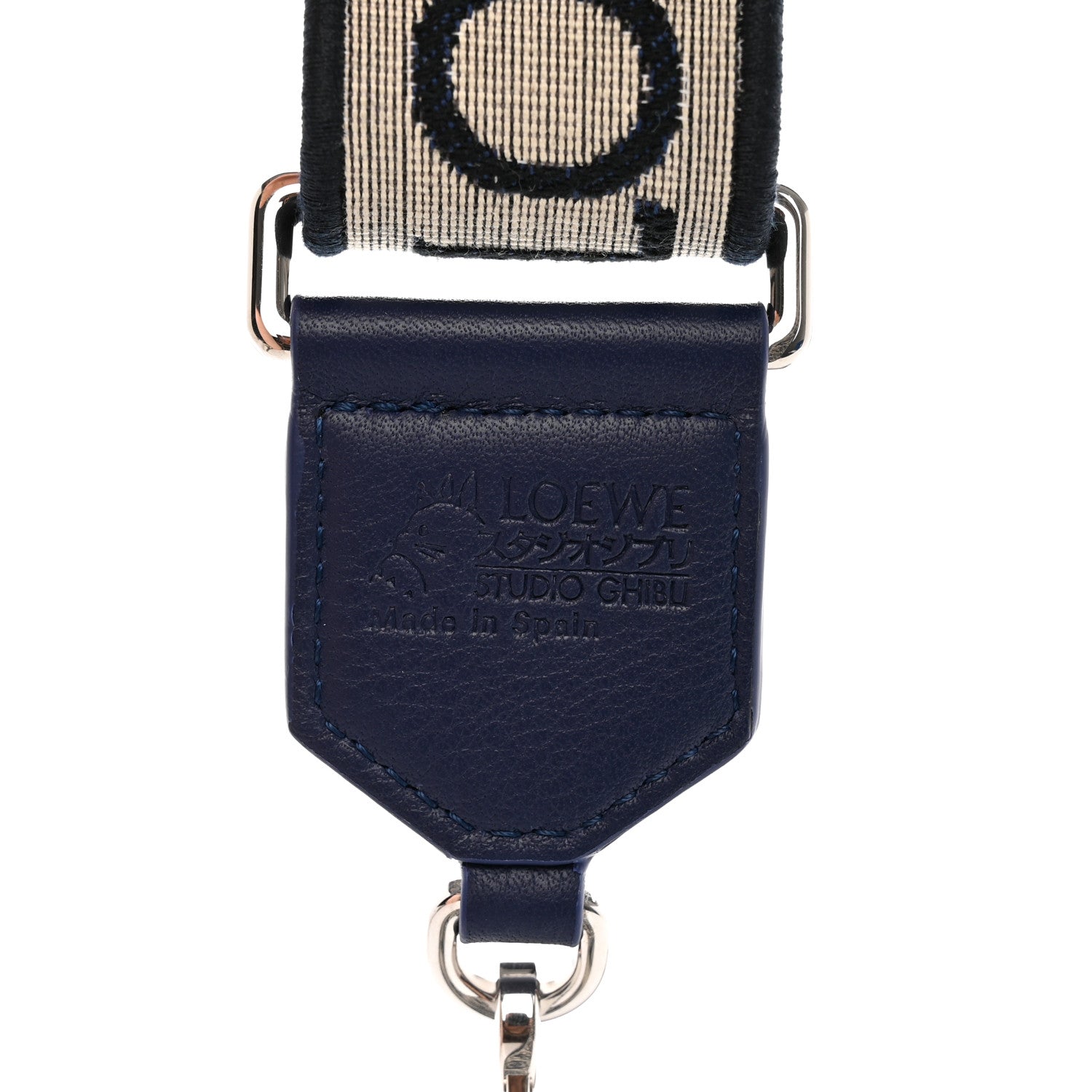 Loewe X HOWLS MOVING CASTLE Calfskin Calcifer Jacquard Anagram Strap Blue 4 of 5