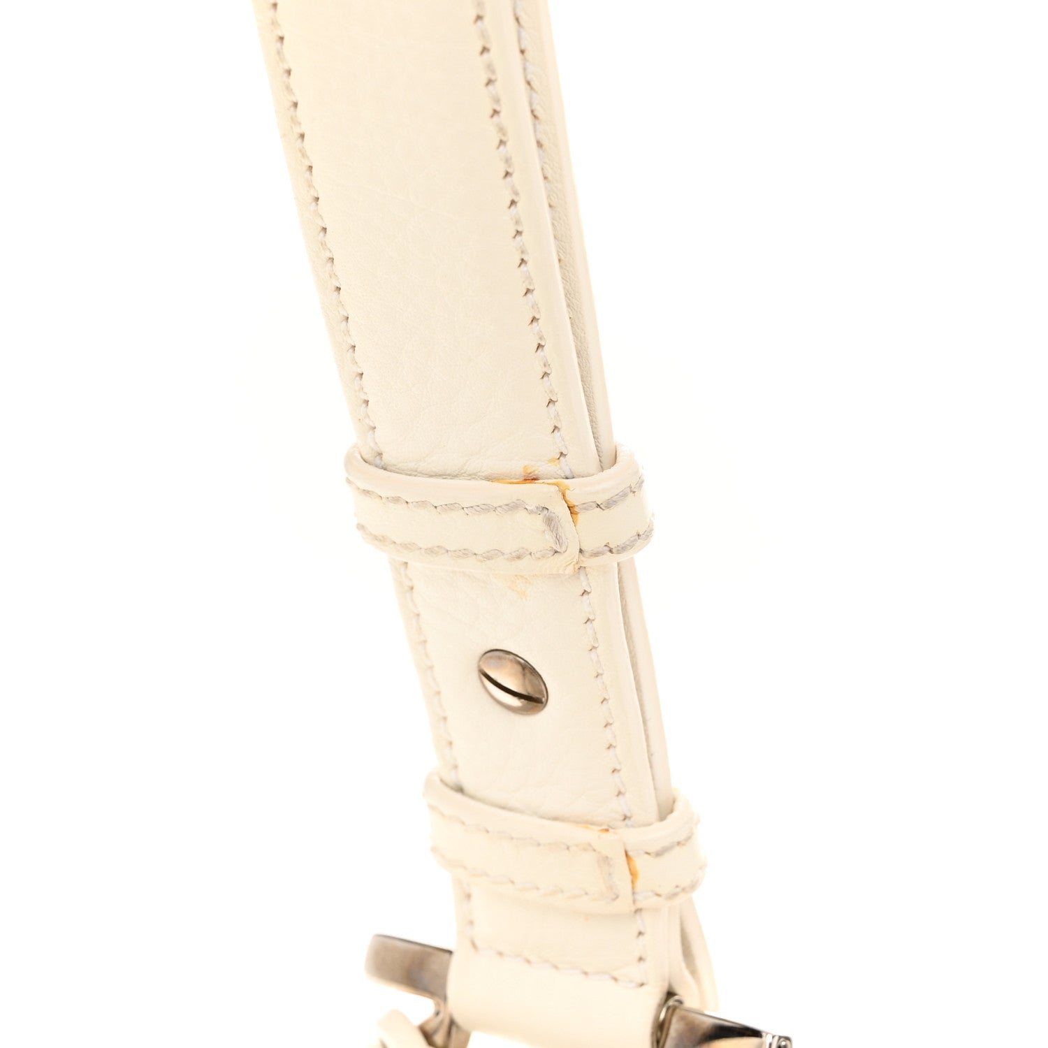 Salvatore Ferragamo Grained Calfskin Gancini Shoulder Bag White 12 of 12