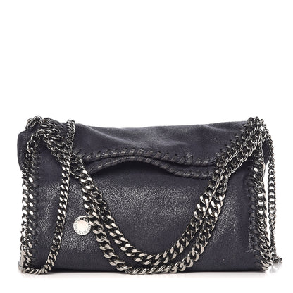 Stella McCartney Shaggy Deer Mini Falabella Fold Over Tote Navy 1 of 11