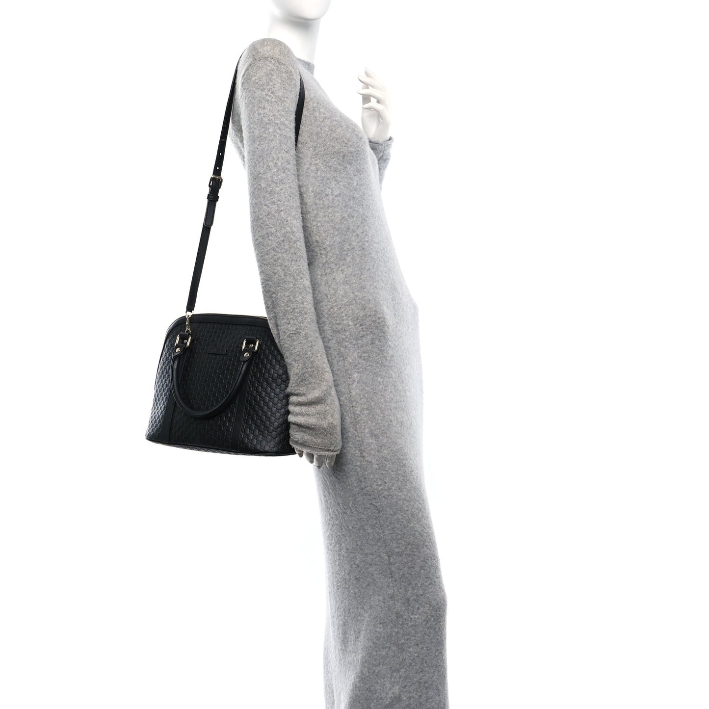 Microguccissima Medium Dome Bag Black