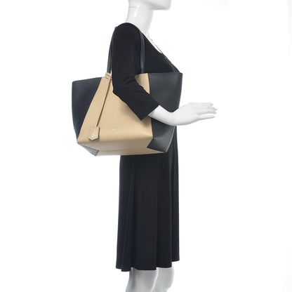 Louis Vuitton Calfskin Lockme Cabas Vanille Black 2 of 14
