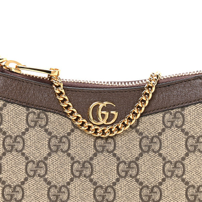 Gucci GG Supreme Monogram Textured Dollar Calfskin Mini Ophidia Chain Bag Beige Ebony 8 of 11