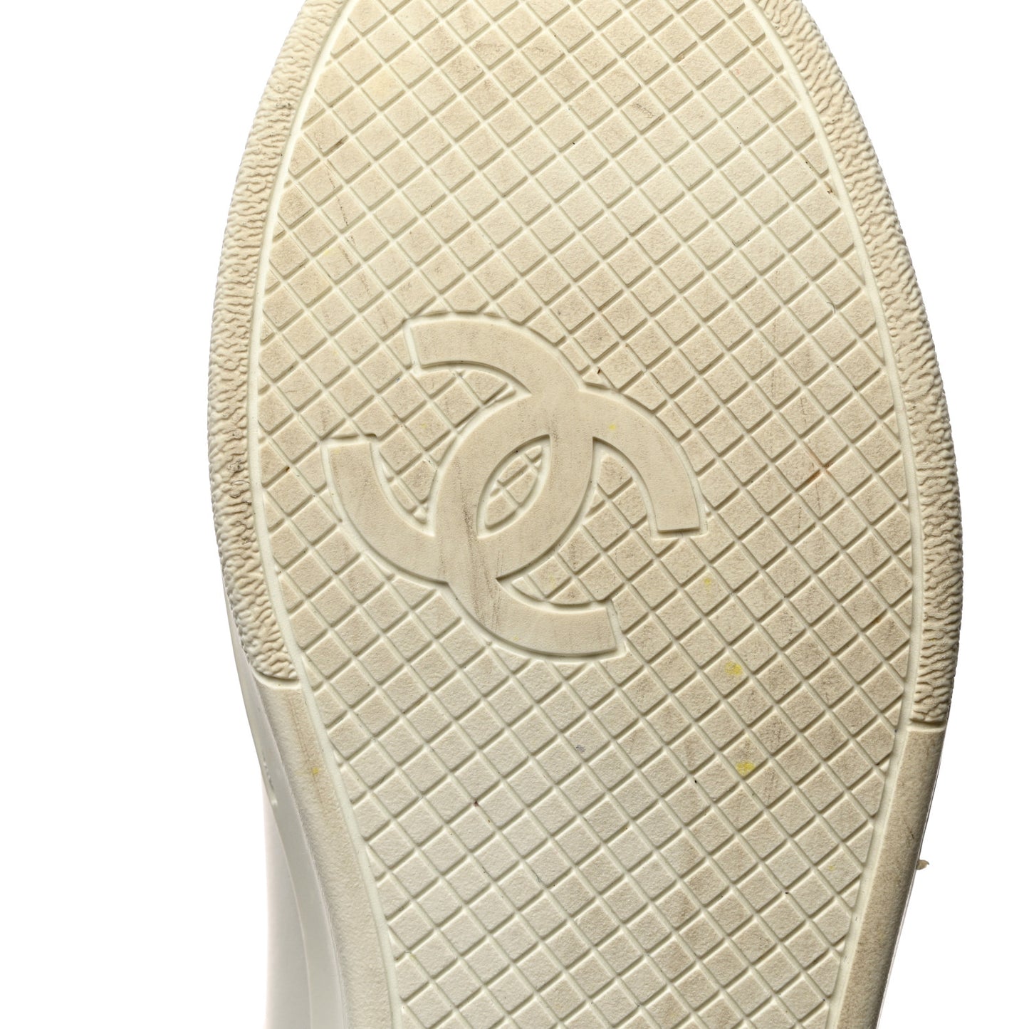 Calfskin CC Womens Sneakers 37 White
