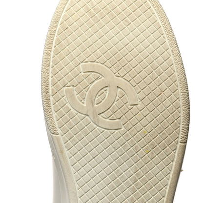 Chanel Calfskin CC Womens Sneakers 37 White 7 of 12