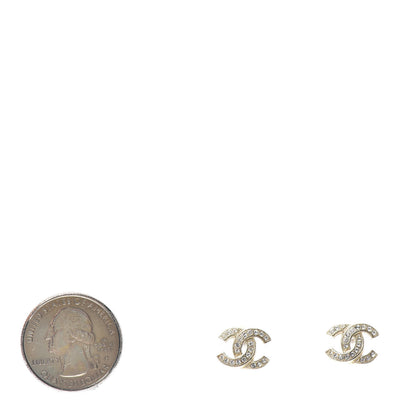 Chanel Crystal CC Earrings Gold 2 of 5