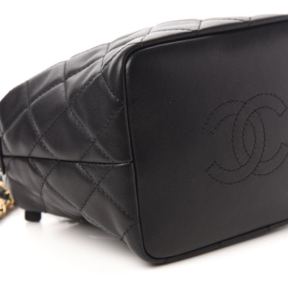 Chanel Lambskin Quilted Small Perfect Meeting Hobo Black 6 of 10