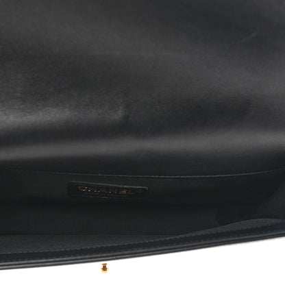 Chanel Lambskin Quilted Boy Flap Clutch Black 5 of 7