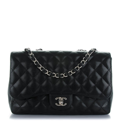 Chanel Caviar Quilted Jumbo Single Flap Black 1 of 8