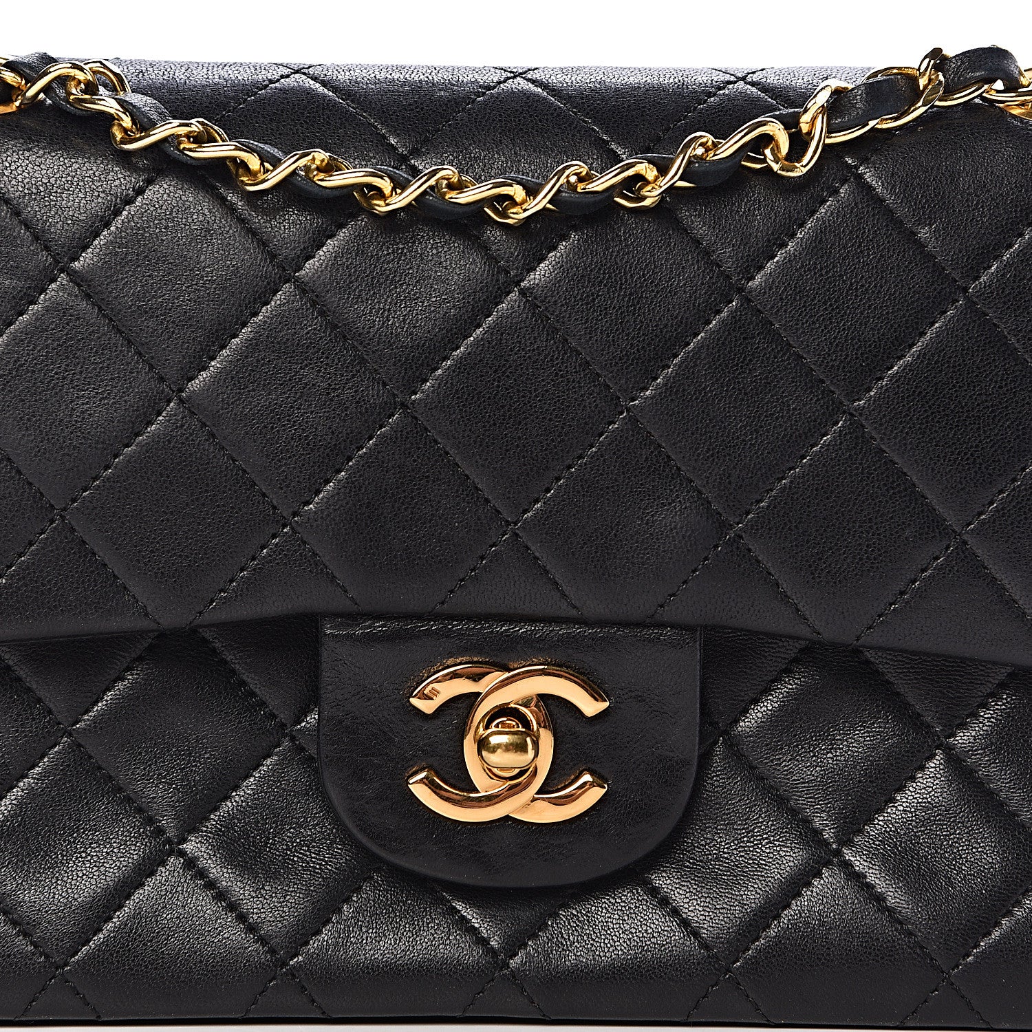 Chanel Lambskin Quilted Small Double Flap Black 9 of 16