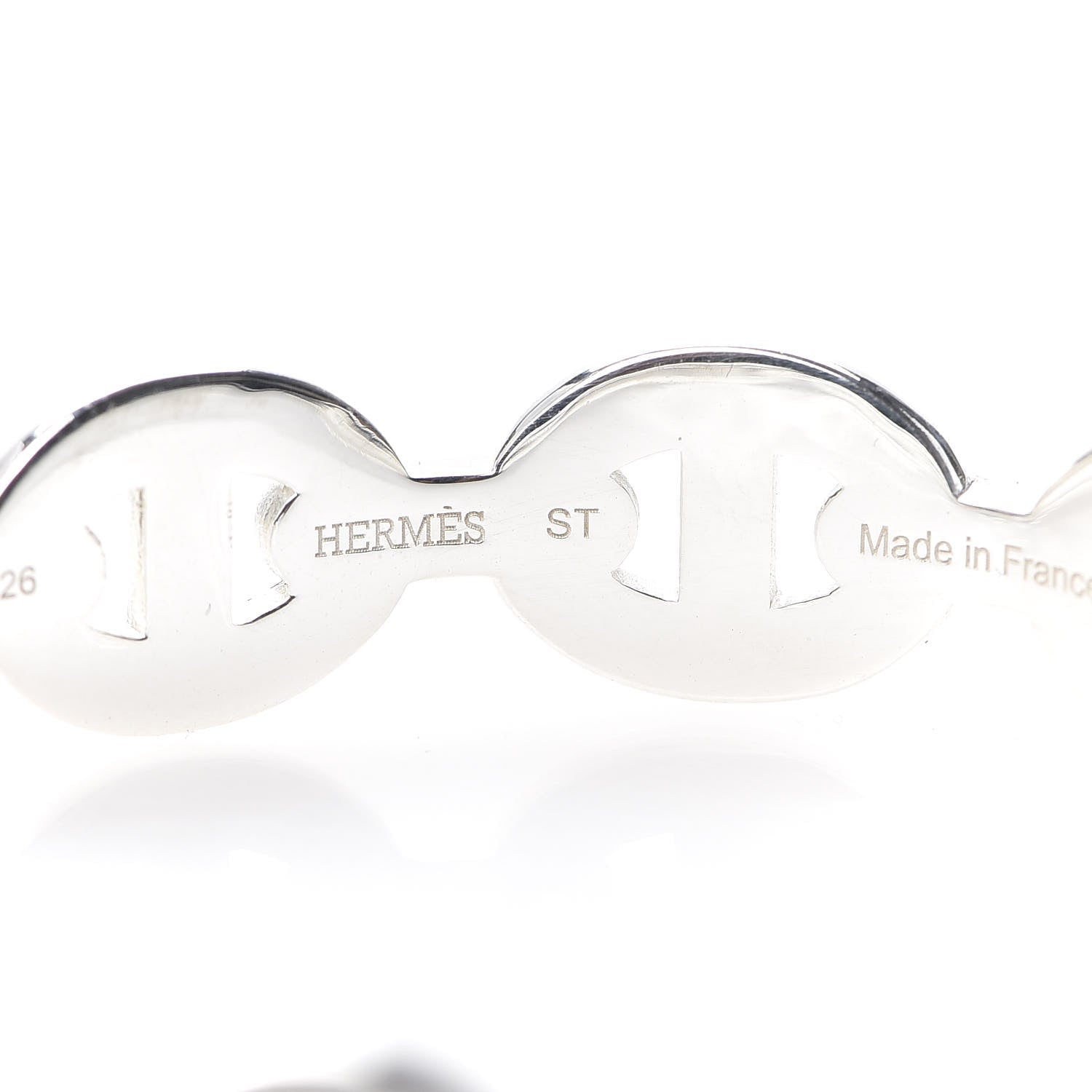 Hermes Sterling Silver MM Chaine d'Ancre Enchainee Cuff Bracelet ST 6 of 7