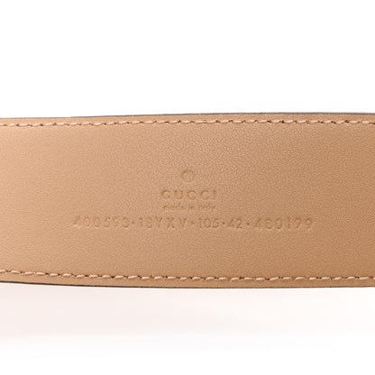 Gucci Azalea Calfskin Enamel Monochrome Double G 40mm Belt 100/40 Camelia 3 of 4