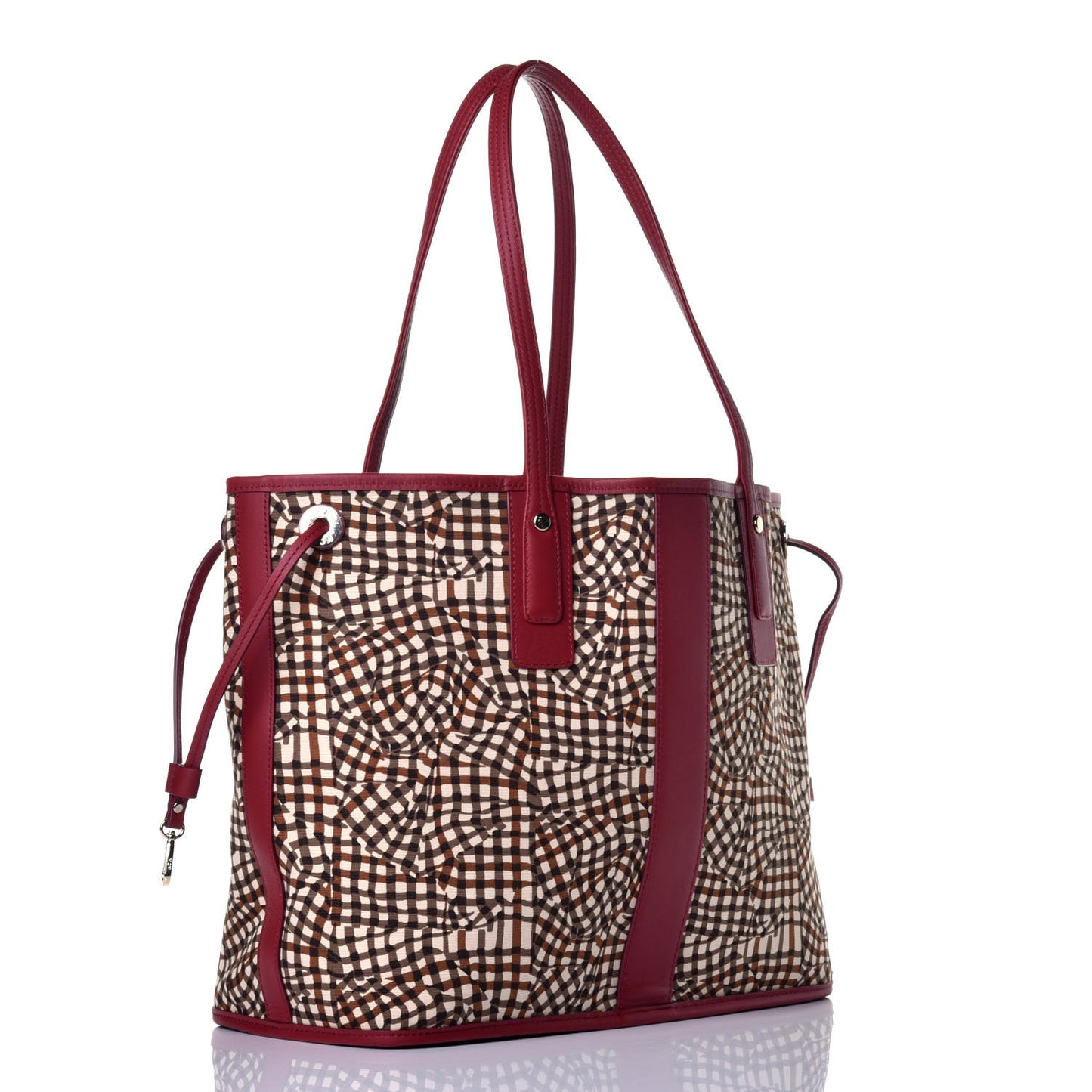Visetos Medium Liz Reversible Shopper Tote Beige Red