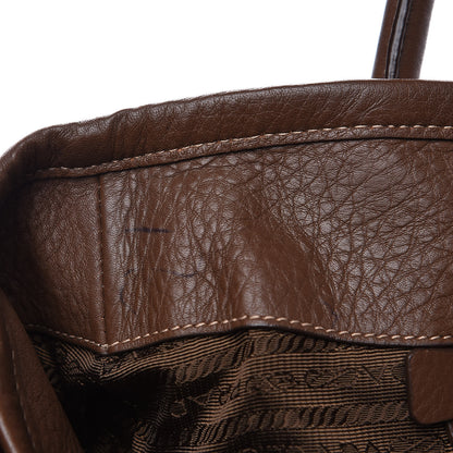 Prada Tessuto Nylon Soft Calf Small Tote Bruciato 14 of 14