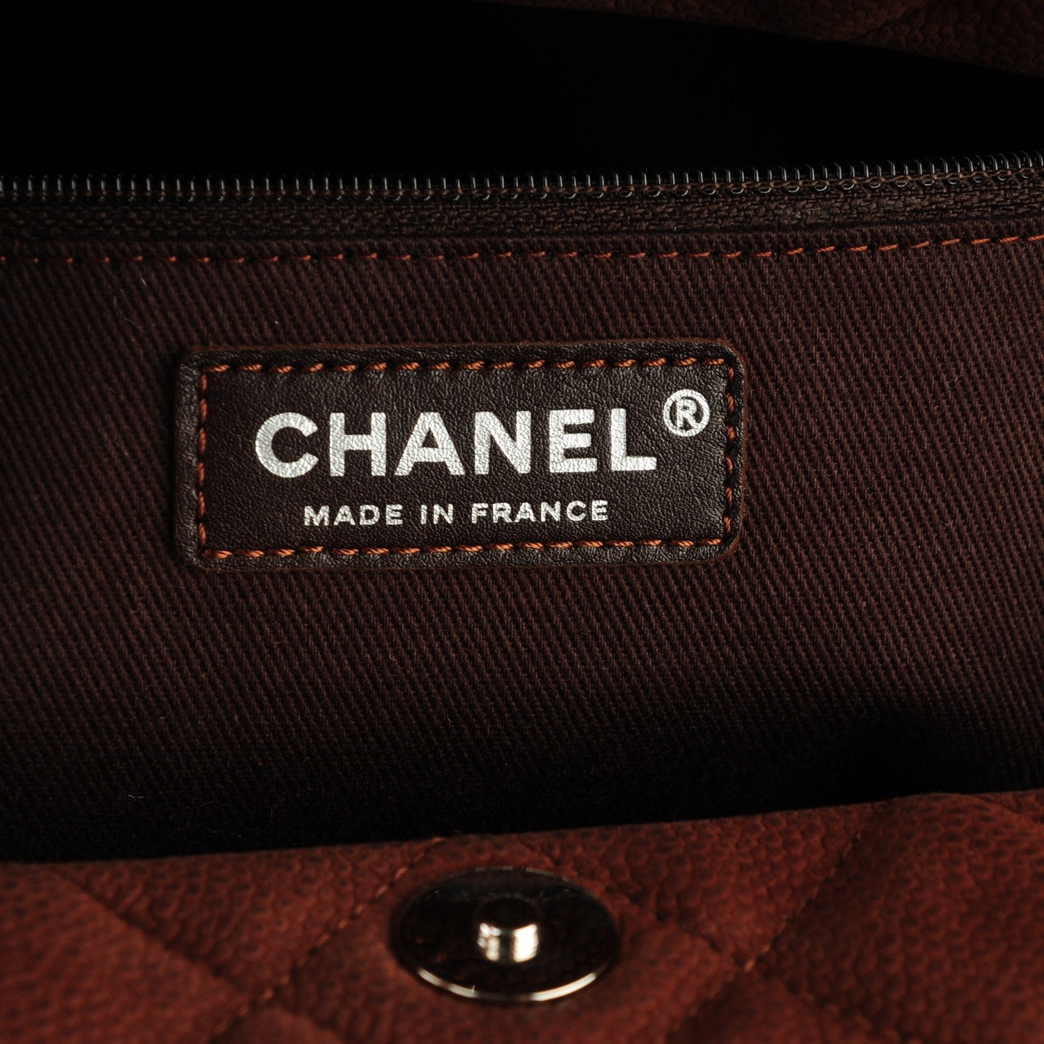 Chanel Iridescent Caviar Quilted Lady Pearly Tote Brown 6 of 7