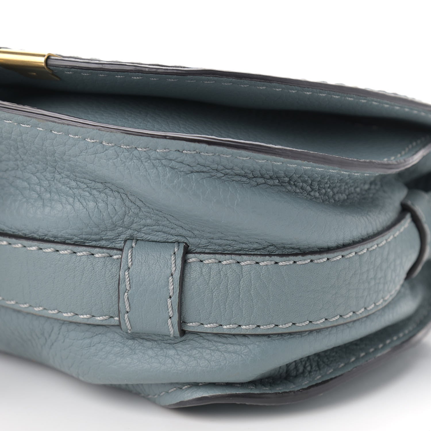 Chloe Calfskin Mini Marcie Round Crossbody Bag Rainy Blue 7 of 10
