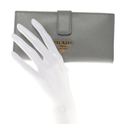Prada Saffiano Metal Continental Flap Wallet Nube 2 of 8