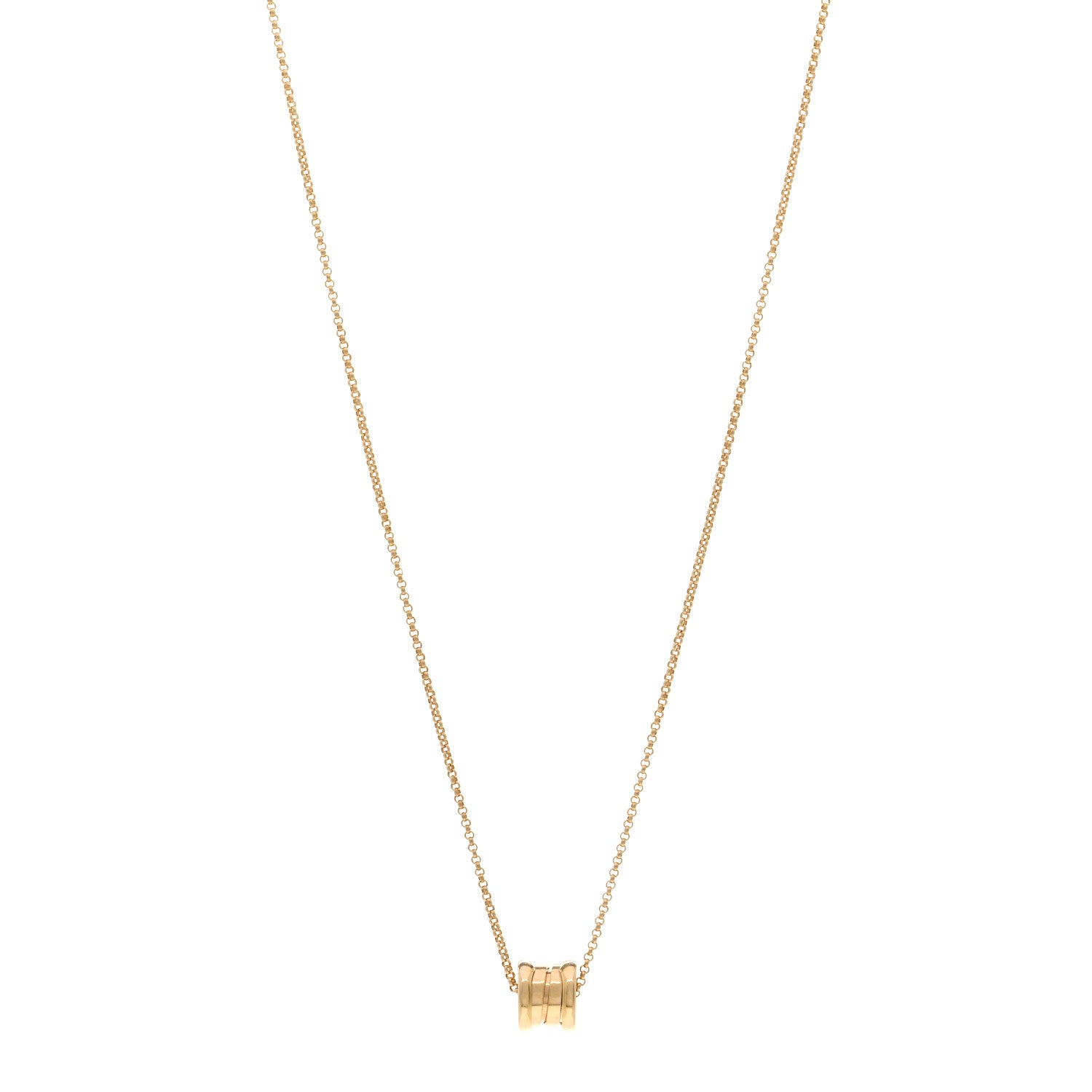 Bulgari 18K Yellow Gold Mini B.Zero1 Pendant Necklace 1 of 5